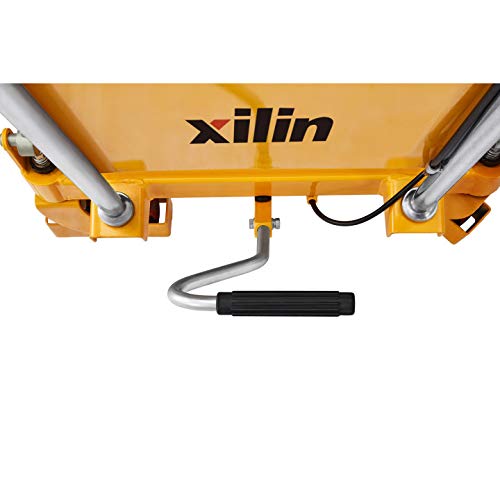 Xilin Manual Hydraulic Lift Table Cart Double Scissor 330lbs Capacity 43" Lifting Height Material Handling