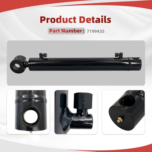 Image of 7199435 Hydraulic Thumb Clamp Cylinder Compatible with Bob-cat C-at Mini Excavators E32 E35, Bob-cat CAT Mini Excavators Hydraulic Cylinders