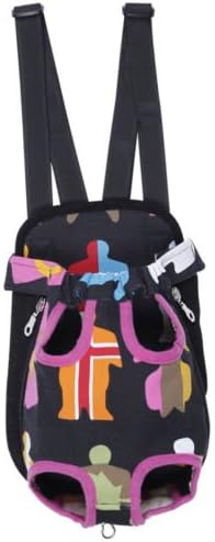 UDTEE 1PCS Large Size Fashioanble Beautiful and Lovely Colorful Strip Pattern Pet Dog/Cat Legs Out Front Carrier/Bag/Backpack
