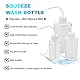 Happybase Waschflaschen, 150 ml, 250 ml, 500 ml, Sicherheits-Labor-Waschflaschen, Kunststoff-Quetschflasche, Tattoo-Flasche mit schmaler Öffnung und Skalenetiketten, 3 Stück