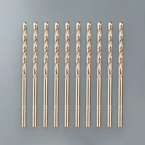 Lichamp CDB-A01018 1/8 Inch Hss Cobalt Drill Bits 10Pcs With Three Flute For Hard Metal, Hardened Stainless Steel And Cast Iron thumb #1