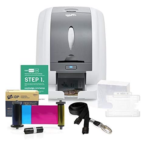 Full ID Card Printer Bundle | IDP Smart 31 Printer with Full-Colour Printer Ribbon, 100 Cards, 100 Lanyards, 100 Holders and Card Design Software Cover
