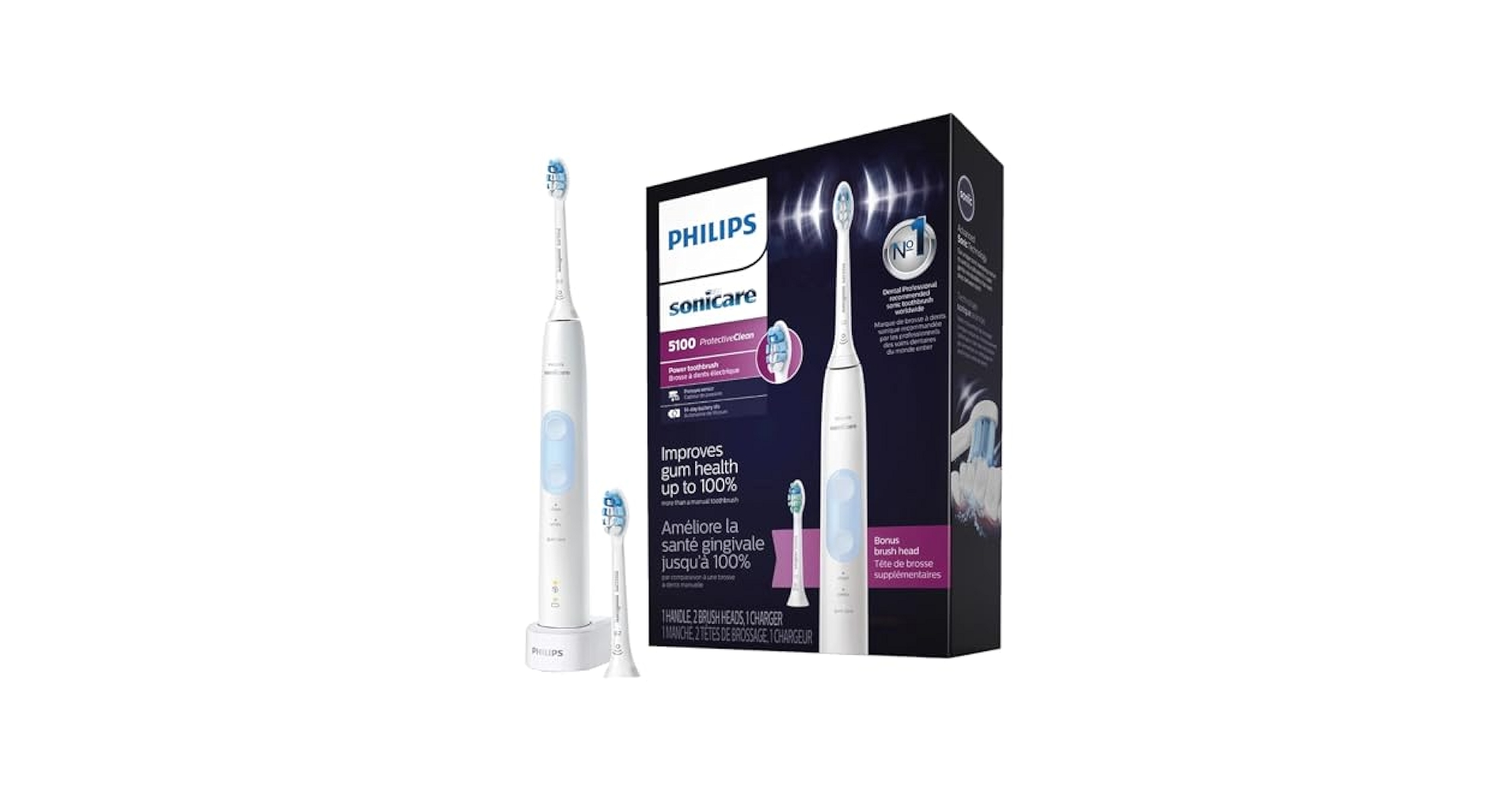 電動歯ブラシ PHILIPS Sonicare ProtectClean Philips Sonicare ProtectiveClean 6100 Rechargeable