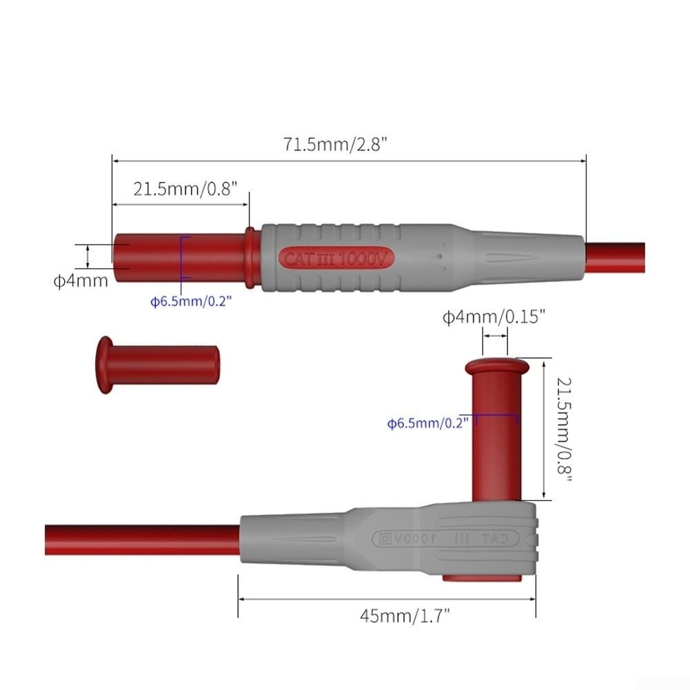 Multimeter Test Kit mit Krokodilklemmen CAT III 1000V