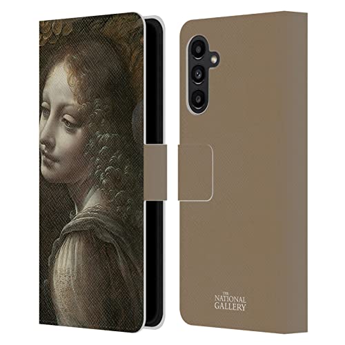Carcasa Virgen de las Rocas Samsung Galaxy A13 5G funda de piel con tarjetero elegante