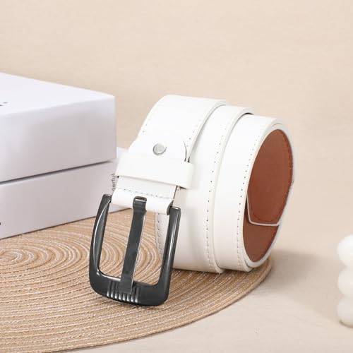Mens leather Belt with Adjustable Buckle Waist Golf Belt for Men Casual Jeans Business Work Dress