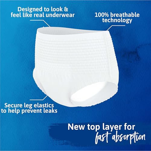 Tena Sensitive Care Incontinence Underwear for Women, Maximum Absorbency, Adult Diapers, Small/Medium (Waist Sizes 25in-34in), 80 Count (4 Packs of 20) - image 5