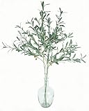 Avoik Ramas de olivo artificiales, 110 cm, plantas artificiales, decorativas, para jarrón, casa, dormitorio, oficina, decoración de mesa, interior, exterior, jardín, decoración, 3 unidades