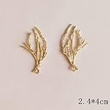 Xucus 10 pcs/lot New Branch Leaf Alloy Button/DIY Handmade Bridal Hair Accessories Pendant Buttons Accessories Jewelry Handmade - (Ships from: China, Color: FS-761)