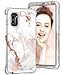 ZHK Galaxy Note 10 Plus Case, Marble 3 Layer Heavy Duty Shockproof Case Hard PC Cover+Silicone Rubber Hybrid Sturdy Armor Full-Body Protective Case for Samsung Galaxy Note 10 Plus (2019)-Gray