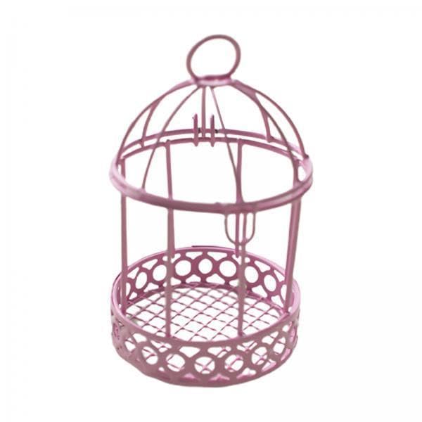 6xBird Cage Makeup Organizer Dresser Organizer for Party Home Decoration Pink-picture-24