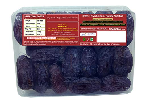 Image of Markstor Saudi Medjoul Dates - 500 grams - Jumbo Size, Plump and Juicy Natural Medjool Dates