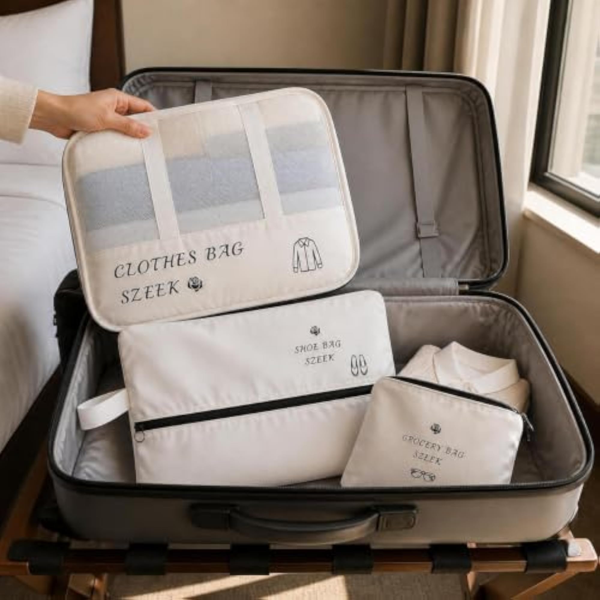 Travel Packing Cubes Set of 7 for Business Trips