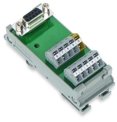 WAGO 289-575 Interface Module, with D-Subminiature Female Connector, 9-Pole