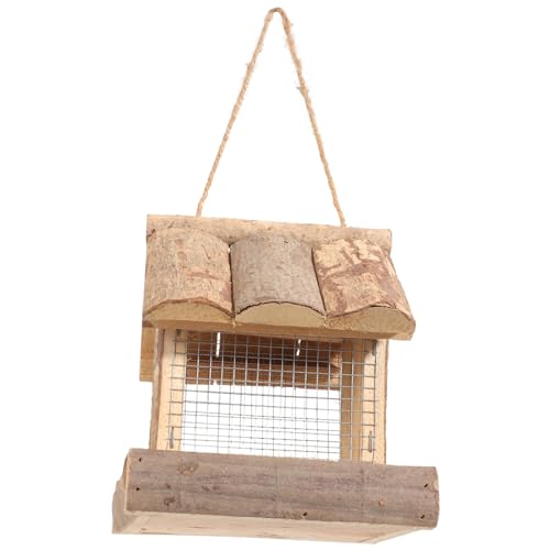 PENIKOKO 木製鳥の餌箱 鳥の餌箱 ャー シード 屋外吊り下げ用ハチドリフィーダー 摂食 庭の鳥の餌箱 屋外吊り下げのための鳥の餌箱 バードフィーダー(庭) 野鳥の餌箱