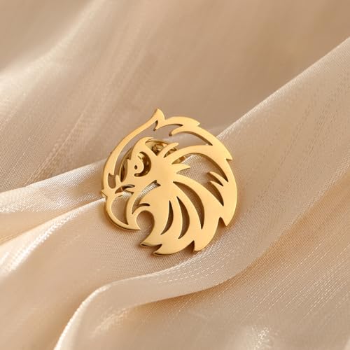 Image of Stainless Steel Animal Charm Badge Eagle Wings Bird Brooch and Pin