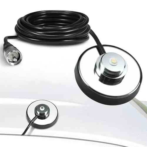 BASIKER NMO Magnetic Base Antenna Mount with PL-259 Coax