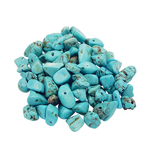 450 PCS TURQUOISE Irrégulier Puce Pierre Perles 5-8mm Pierres Précieuses Cristal Lâche Perle pour la Fabrication de Bijoux Bracelet Collier DIY Artisanat Trouver