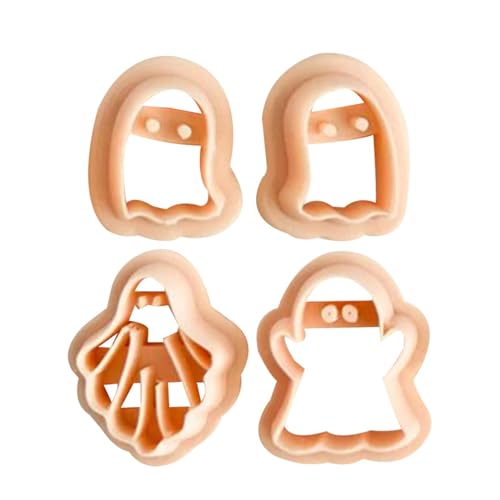 Cortadores de galletas de Halloween, cortadores de queso de frutas, cortadores de galletas divertidos, cortadores de galletas de vacaciones, cortador de fondant decorativo con forma de fantasma para