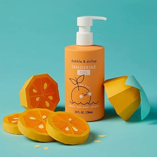 Dabble & Dollop Tangerine Gel + Vanilla Whip - 3-In-1 Natural Bubble Bath, Body Wash & Shampoo For Kids, 100% Usa-Made, Paraben & Sulfate Free, Vegan, Gluten-Free, Tear-Free (Pack Of 2) #TOP7