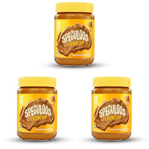 Image of BONI Speculoos Caramelised Biscuit Spread 400g | Crunchy Cookie Butter Style | Belgian Style Vegan Dessert Topping for Bread, Toast, Waffles & Pancakes (Pack of 3)