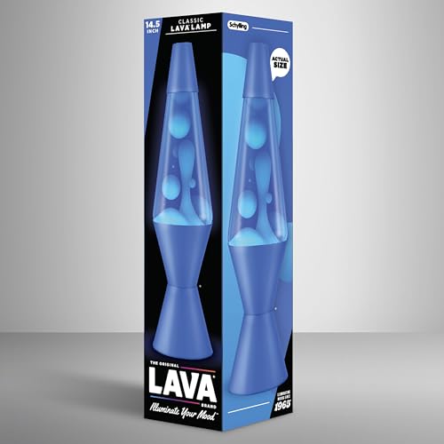 Lava Lamp - 14.5" Cerulean Blue - The Original Motion Lamp - White Lava and Blue Liquid - Item #2362 - Image 4