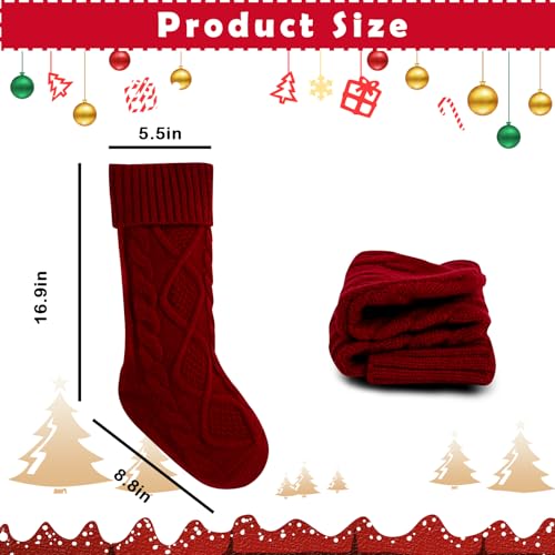 YMSZ-3-Pack-Knitted-Christmas-Stocking-18-Inches-Large-Knitted-Hanging-Xmas-Stocking-for-Family-Holiday-Christmas-Party-Decorations YMSZ 3 Pack Knitted Christmas Stocking 18 Inches Large Knitted Hanging Xmas Stocking for Family Holiday Christmas Party Decorations
