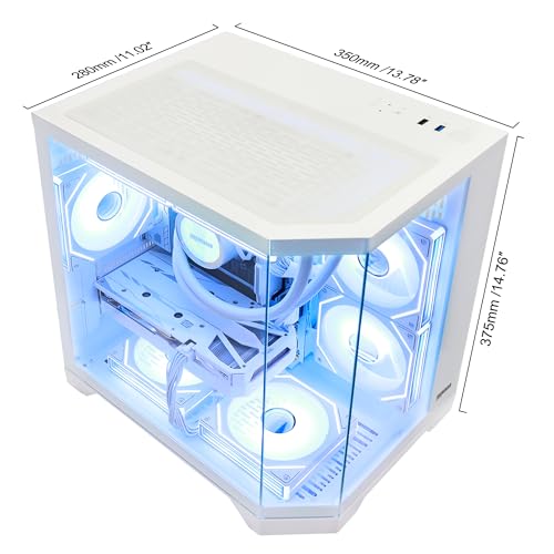 Image of Ocean of Stars AI-Optimized Gaming PC AMD Ryzen 7 9700X 8-Core 3.8GHz, RTX 5060 8GB, 32GB DDR5 RAM 6000MHz,1TB PCIe +2TB SATA SSD, WiFi&BT Prebuilt PC 850W PSU,Liquid Cooler,Windows 11-White