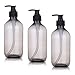 3 Stück Leer Pumpflasche,500ml Seifenspender Nachfüllbare Pump Dispenser Reiseflaschen Kosmetiktasche Cremespender Make-up Flaschen für Creme Lotion Shampoo Körperpflege,Schwarz