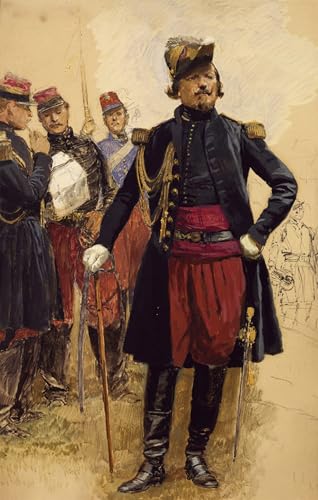 Pintura mural premium del comandante francés por Jean Baptiste Edouard, lienzo de 60x90cm