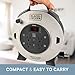 BLACK+DECKER 25 Ft. Retractable Extension Cord Reel with 4 Outlets, 2 USB Ports, Multi-Plug Extension, On/Off Switch & Heavy-Duty 16AWG SJT Cable