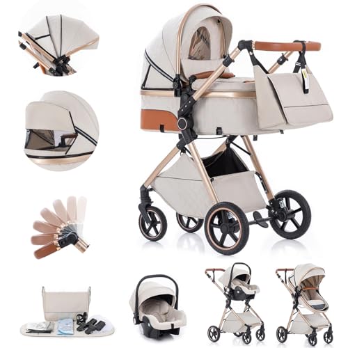 Gcarebb 3 in 1 Kinderwagen Reisesystem, Buggy mit...