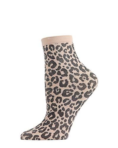 MeMoi Women's Classic Wild Leopard Print Anklet Sock