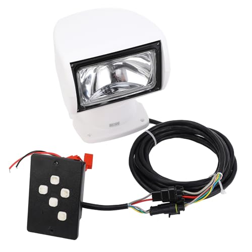 Gsycle 12v 100w Spotlight for Truck, Boat Truck Car Spotlight Marine Searchlight Light Remote Control Outdoor Lamp for Emergency Lighting