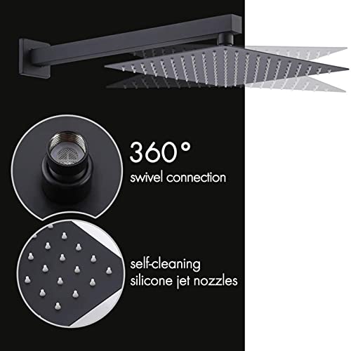 Ensemble de douche complet noir mat architectural avec mitigeur 3 fonctions - 4