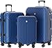 Produktbild AnyZip Gepäck Erweiterbar PC ABS Durable Hardside Koffer mit Spinner Räder TSA-Schloss, Blau, 3 Piece Set