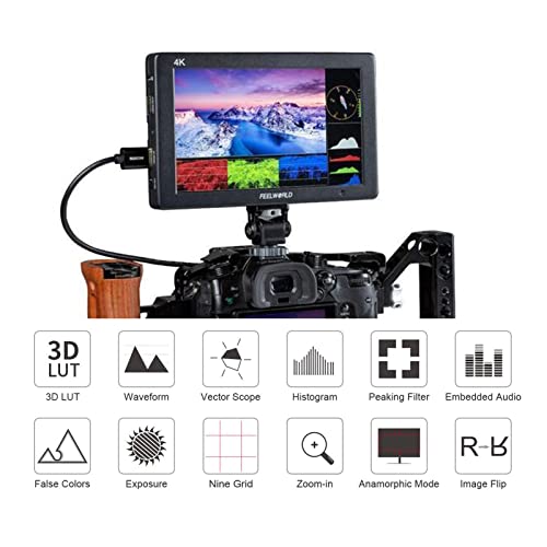 Image of FEELWORLD T7 Plus 7 inch 3D LUT On-Camera Field Monitor with 4K HDMI Input /Output IPS 1920x1200 Rugged Aluminum Housing