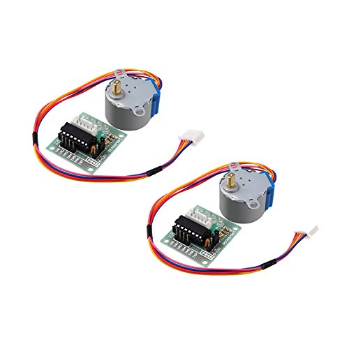 PiMill 2pcs DC 5V Stepper Motor 28BYJ-48 + ULN2003 Driver Test Module Board for Arduino