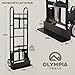 Olympia Tools 800LB Auto-Recoil Appliance Hand Truck - Moving Hand Truck with Easy-to-use Belt Tightener for Transport Large/Bulky Appliances Refrigerator Dolly - Heavy-Duty Furniture Dolly Trolley