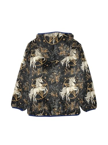 White House Golde Star Girls Fleece Jacket Girls Fall Jacket Boys Coats Zip Up Hoodie Children Sherpa Warm Outerwear 2-10T2