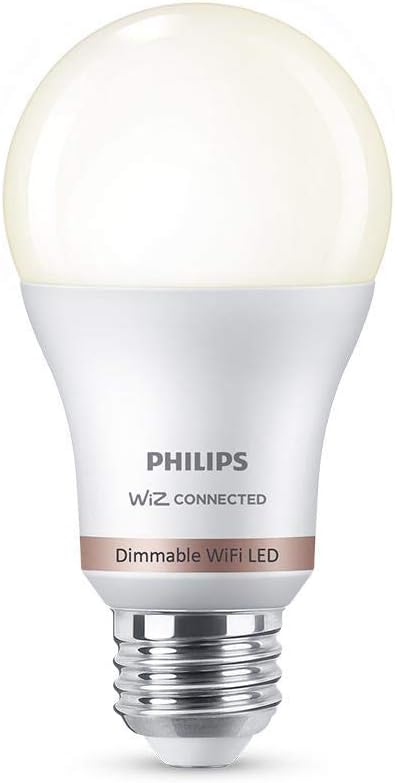 Philips Soft White A19 LED 60W Equivalent Dimmable Smart Wi-Fi Wiz Connected Wireless Light Bulb (1-Pack) 555474