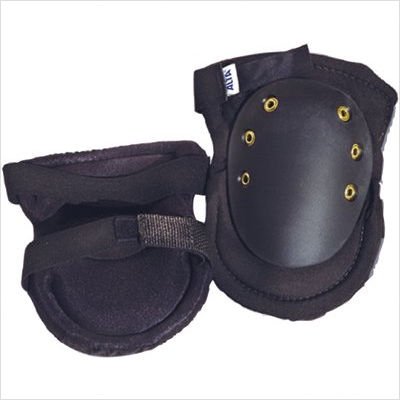 ALTA 50410 AltaFLEX Knee Protector Pad, Black Cordura Nylon Fabric, AltaGrip Fastening, Flexible Cap, Long, Black