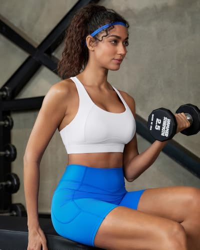 Image of RUNNING GIRL High Impact Sports Bras for Women, Adjustable Straps Bra High Support Workout Bra with Sewn in Pads