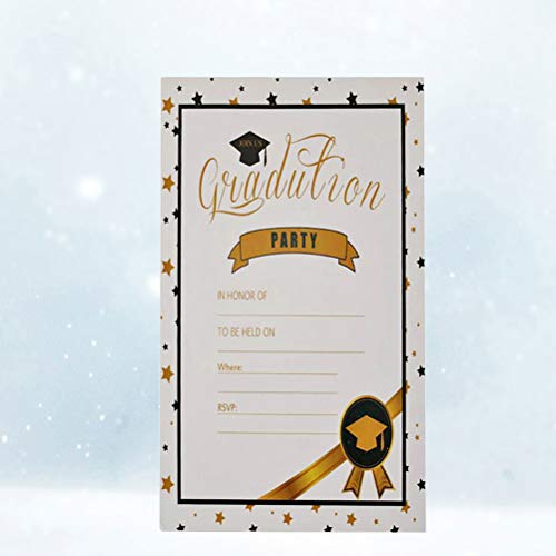VALICLUD 12 cartões de convites de festa de formatura para o ensino médio ou universitário