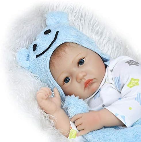 iCradle Reborn Baby Dolls 22 inch Newborn Baby Dolls Handmade Reborn Boy Dolls Vinyl Christmas Birthday Gift