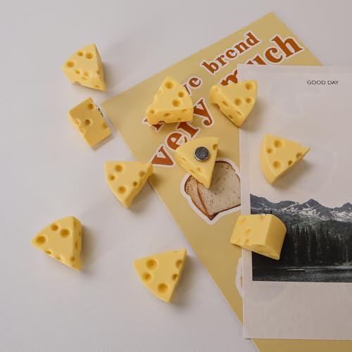 10 imanes de refrigerador con diseño de queso miniatura 4