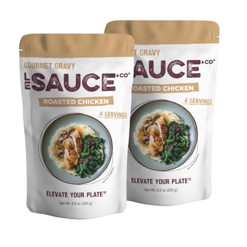 Le Sauce & Co. 4-serving Roasted Chicken Gourmet Brown Gravy, Gluten Free, Premium Broth, Add to...