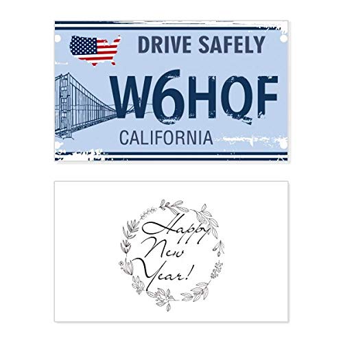 Placa de Estados Unidos con mensaje de Año Nuevo ideal como regalo conmemorativo único