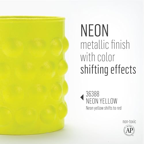 Image of FolkArt, Color Shift Blacklight Acrylic Paint, Neon Yellow