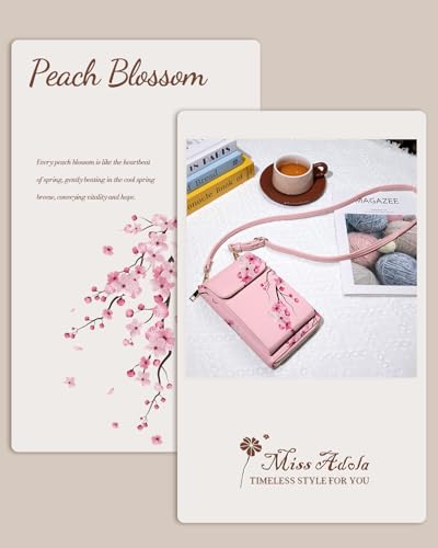 Cute Crossbody Purse Cell Phone Bags for Women - Leather Cellphone Wallet Purse with Adjustable Shoulder Rope2